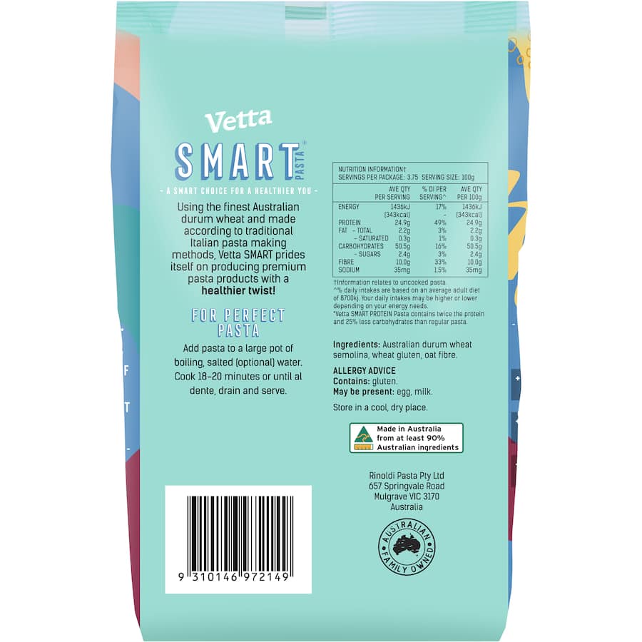 Vetta Smart Pasta Protein Spirals 375g