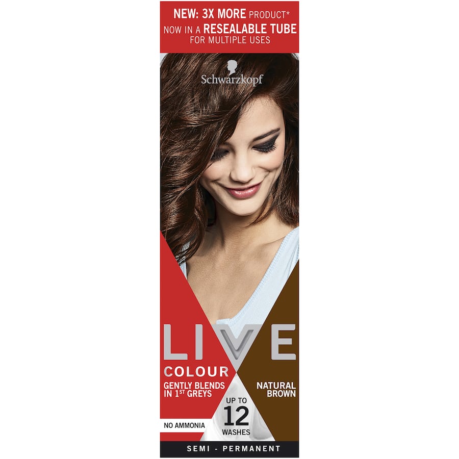 Live Colour Hair Colour Natural Brown 75mL