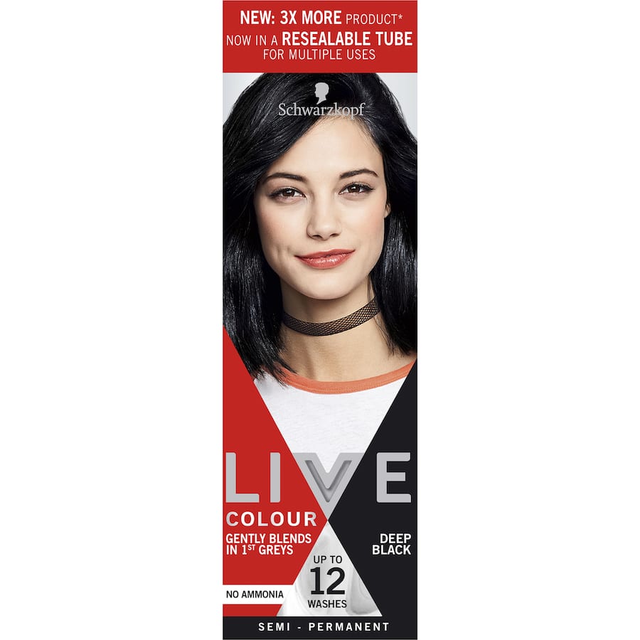 Live Colour Hair Colour Deep Black 75mL
