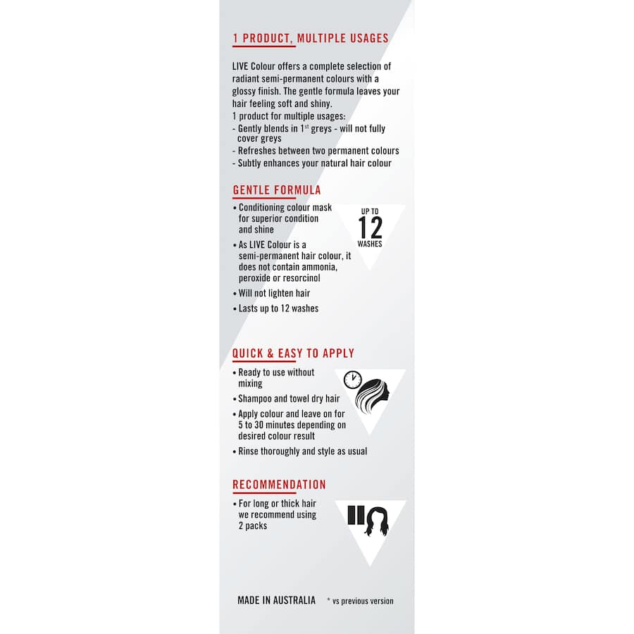 Live Colour Hair Colour Deep Black 75mL