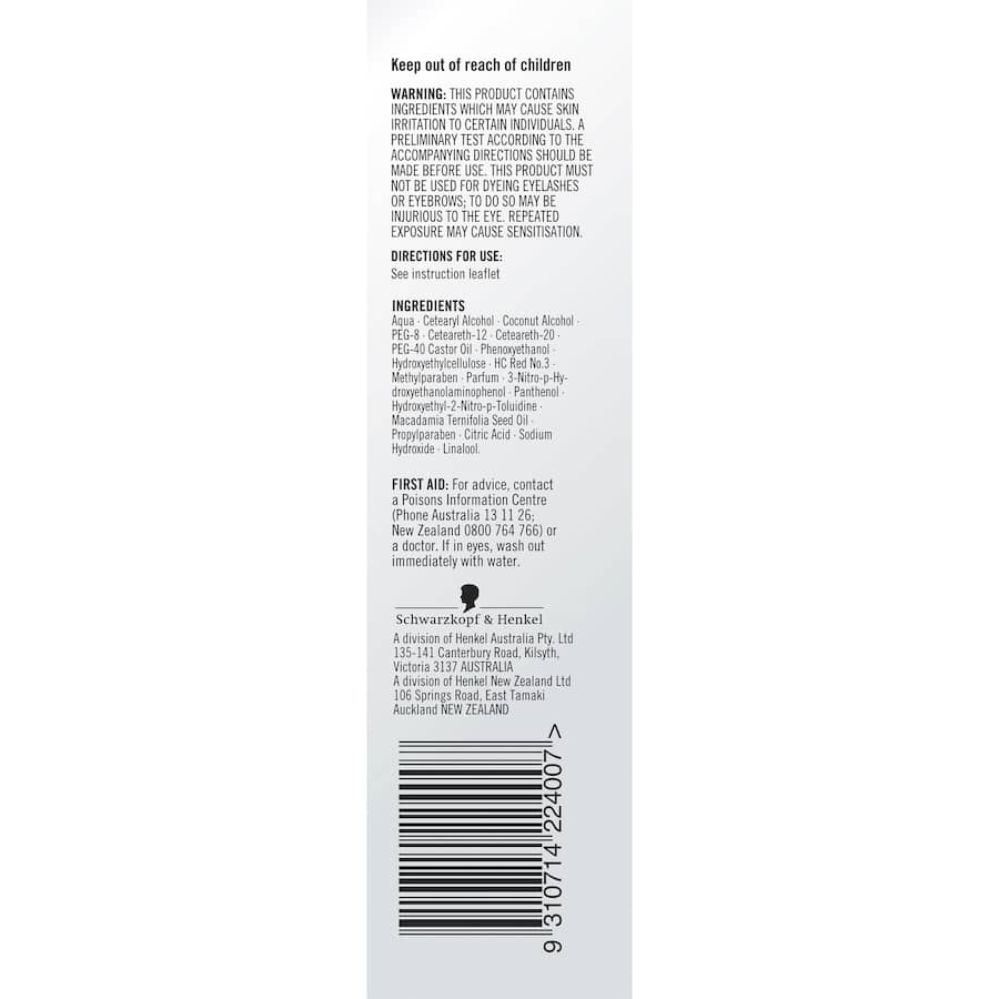 Schwarzkopf Live Colour Hair Colour Rich Burgundy 75mL