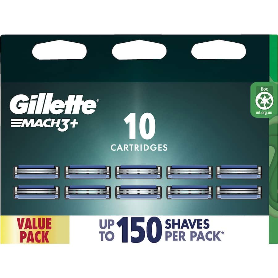 Gillette Mach3+ Replacement Blades Cartridges 10pack