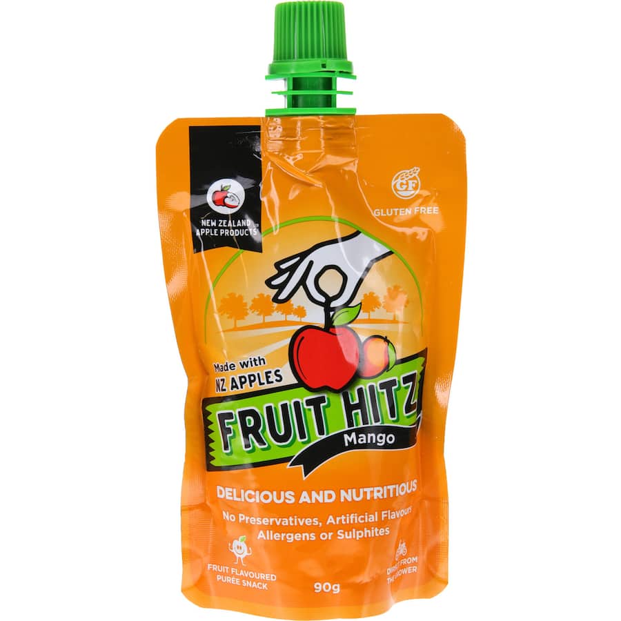 NZ Apple Fruit Hitz Fruit Puree Mango Squeeze pouch 90g