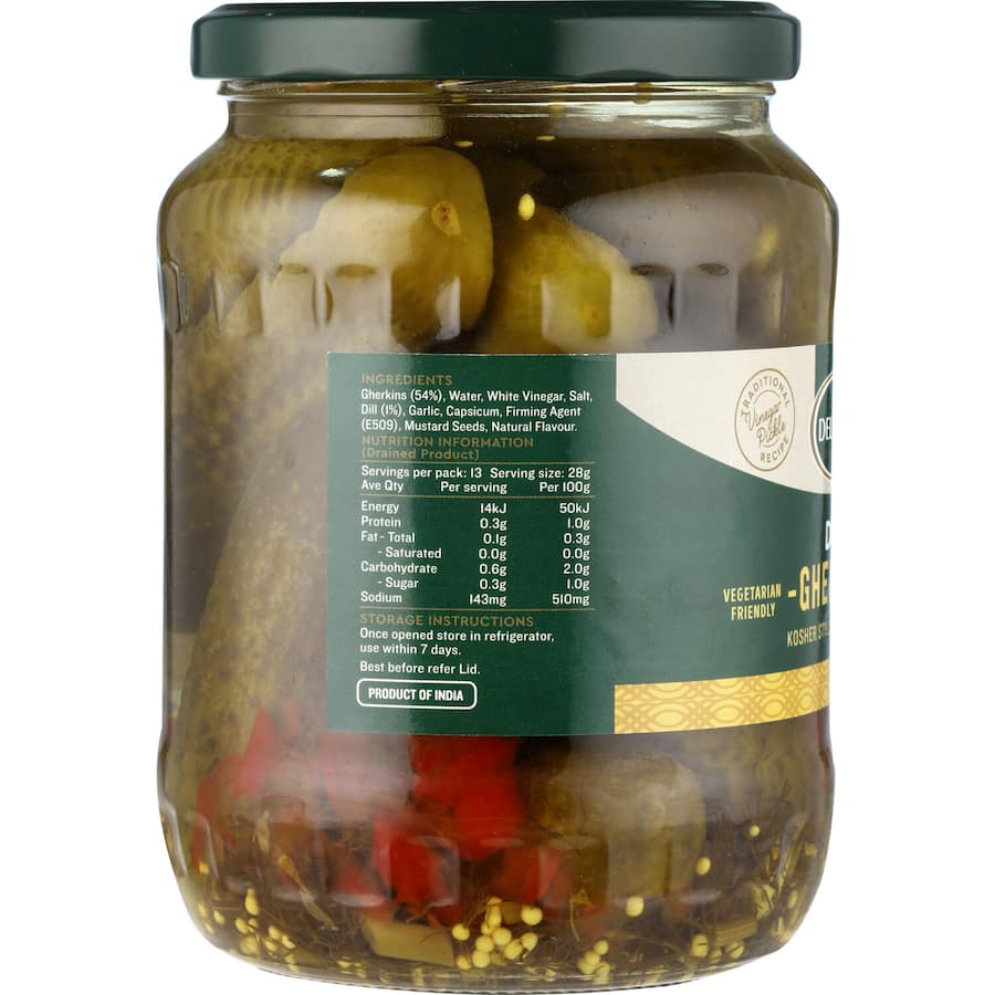 Delmaine Dill Gherkins Kosher 670g