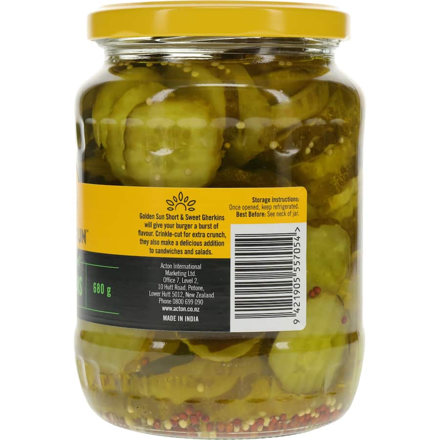 Golden Sun Gherkins Short & Sweet 680g