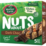Mother Earth Nuts About Gluten Free Nut Bar Dark Choc 5pack