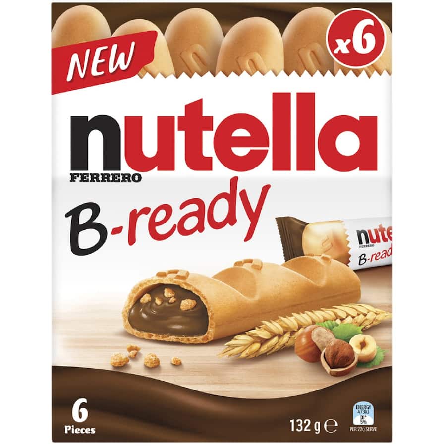 Nutella B-ready Biscuit Bar 132g 6pack