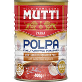 Mutti Polpa Flavoured Tomatoes Chopped With Garlic Can 400g