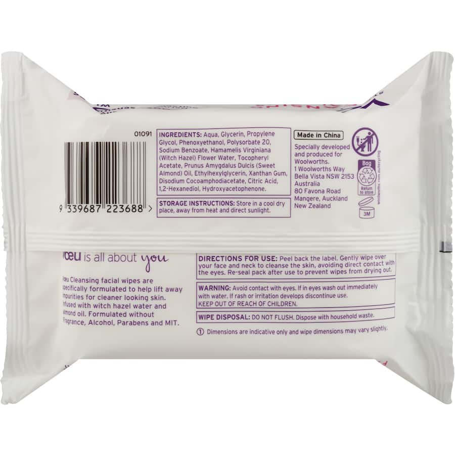 Voeu Cleansing Wipes  30pack