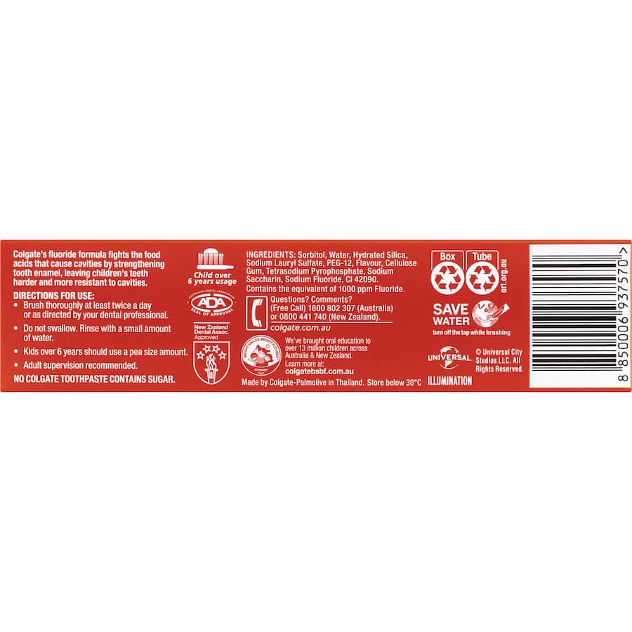 Colgate Kids 6+ Years Toothpaste Minions Mild Mint Gel 90g