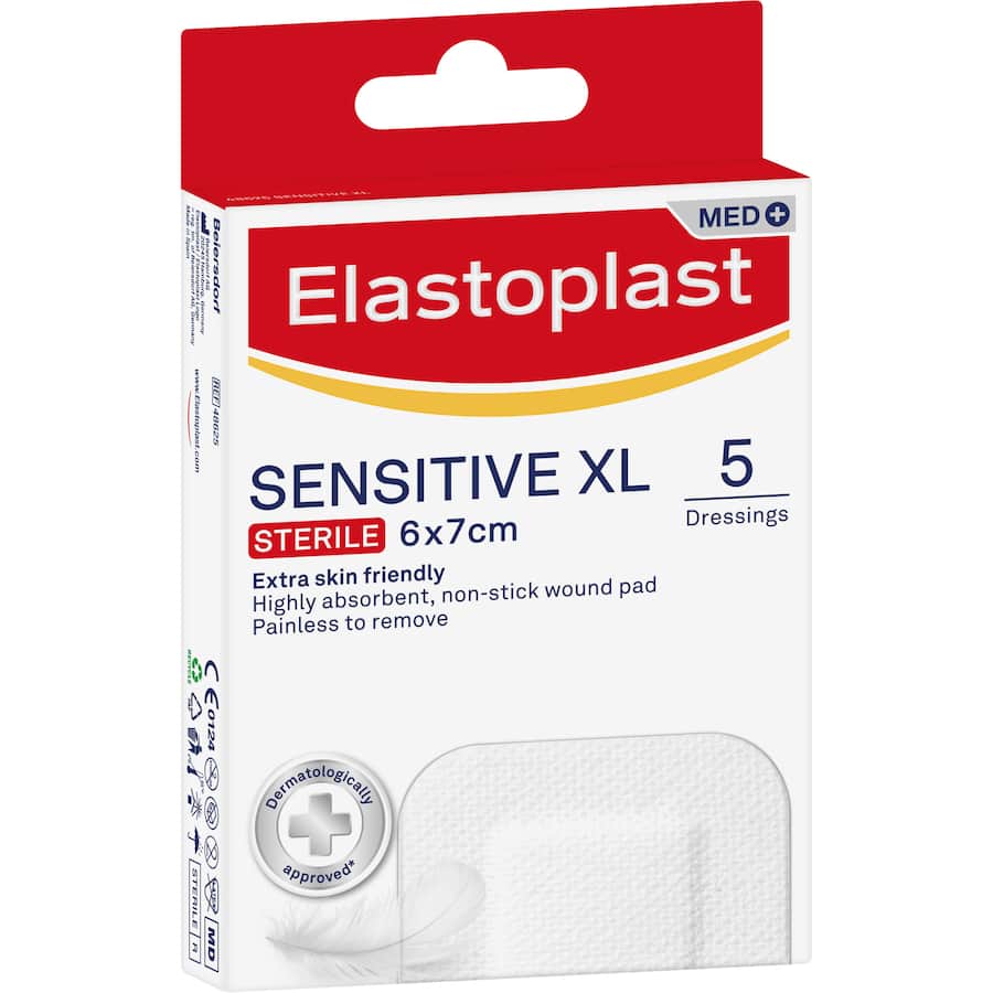 Elastoplast Plasters Sensitive Dressings Xl 5pack