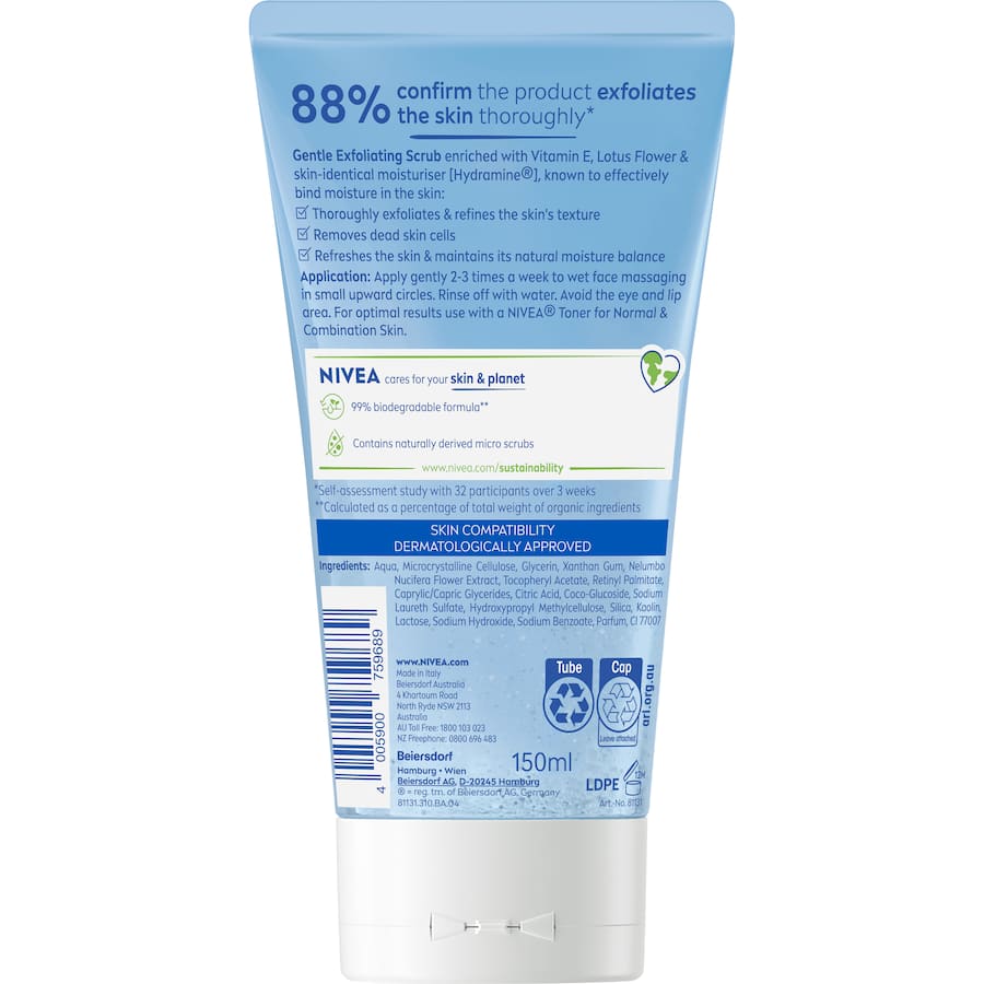 Nivea Gentle Facial Scrub Refreshing 150mL