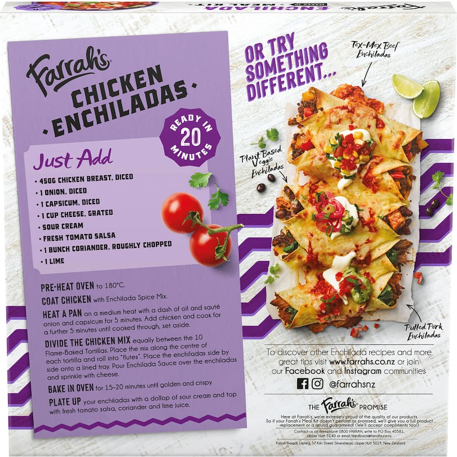 Farrah's Meal Kit Enchilada 10 pack 390g