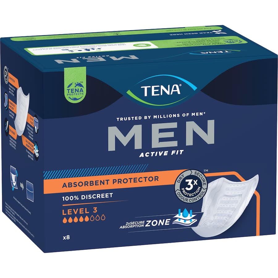 Tena Mens Continence Pads Level 3 8pack