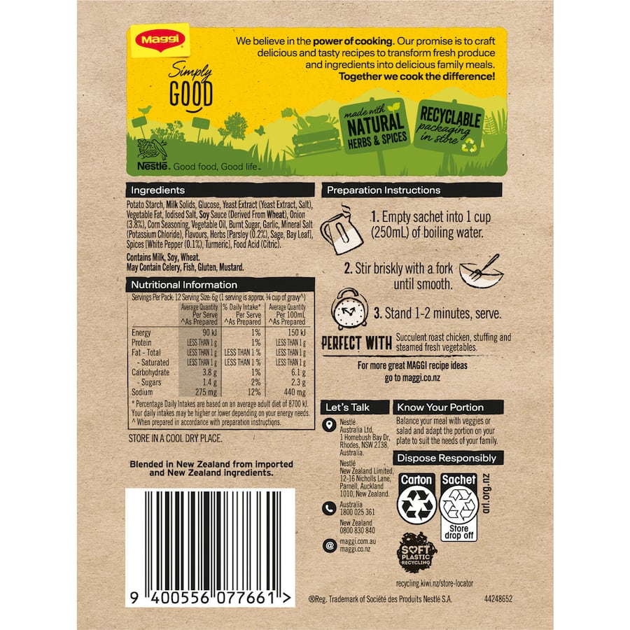 Maggi Instant Gravy Mix Roast Chicken 24g Sachets 3pack