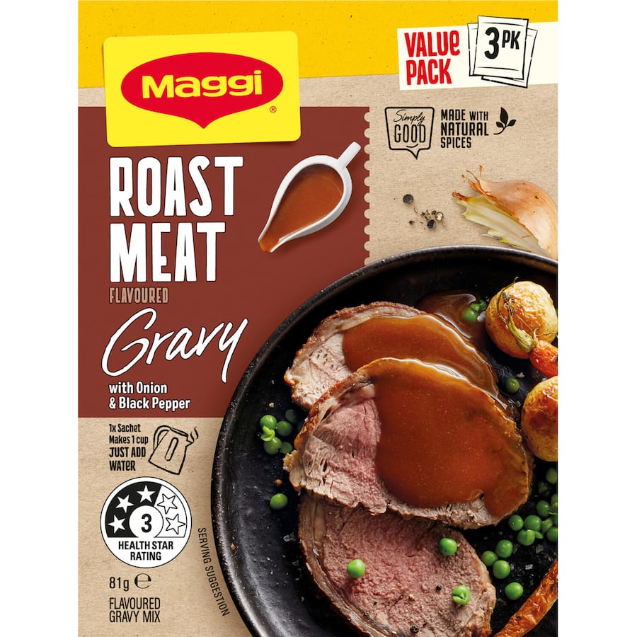 Maggi Instant Gravy Mix Roast Meat 3 pack 81g