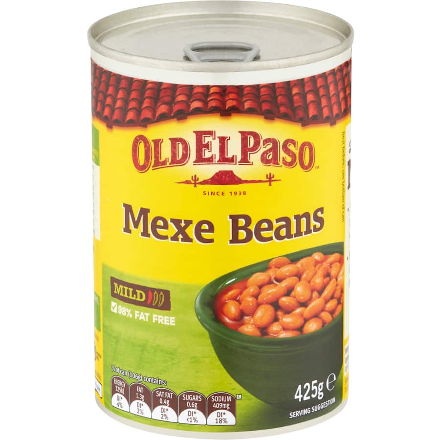 Old El Paso Mexe Beans Mild Tin 425g