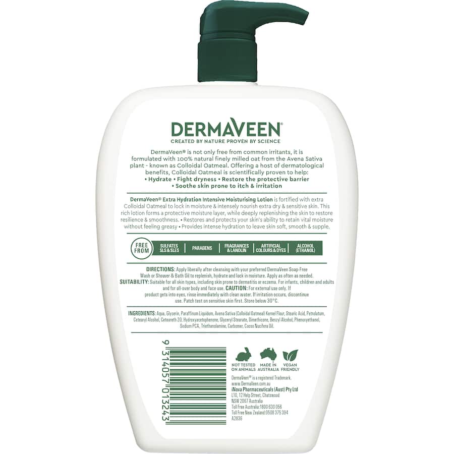 Dermaveen Moisturising Lotion Intensive Extra Hydration Pump 500mL