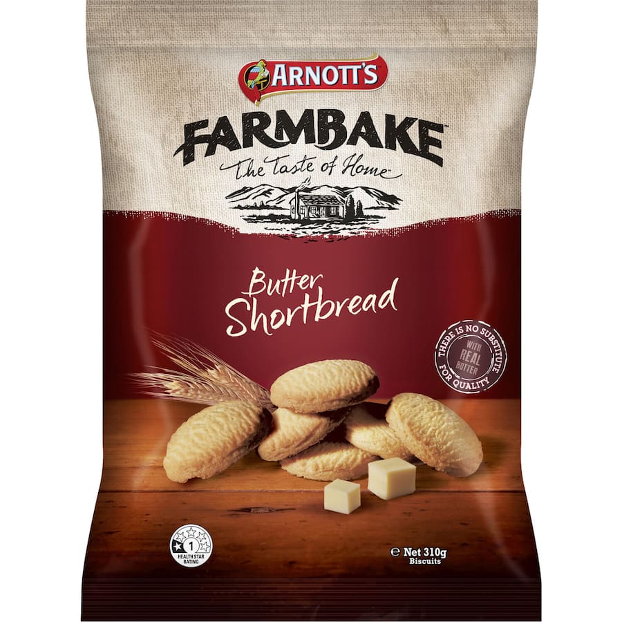 Arnotts Farmbake Cookies Butter Shortbread 310g