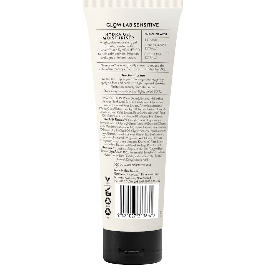 Glow Lab Facial Moisturiser Hydra Gel Sensitive 100mL