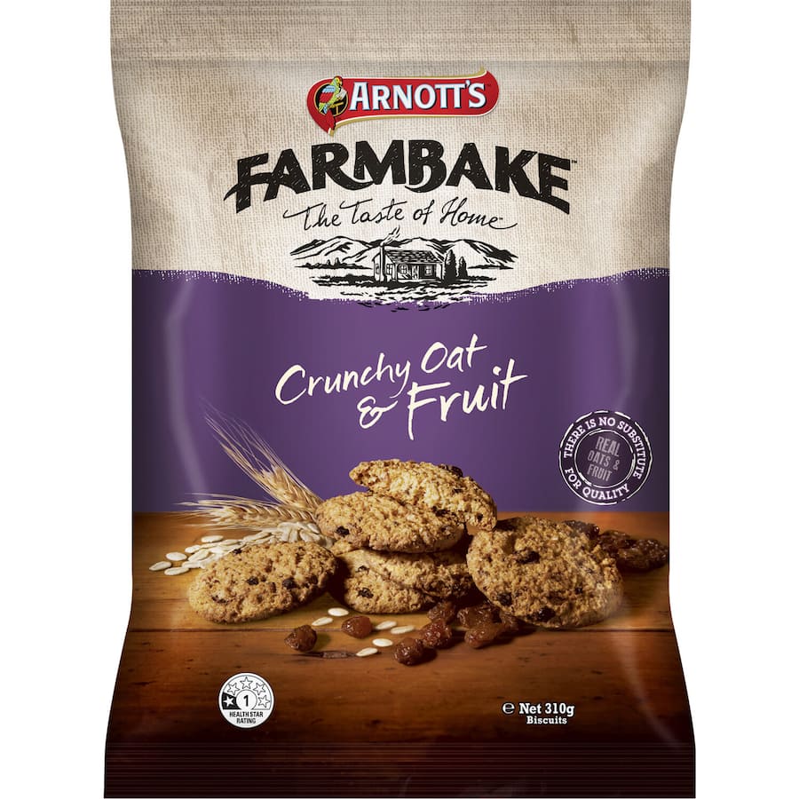 Arnotts Farmbake Cookies Crunchy Oat & Fruit 310g