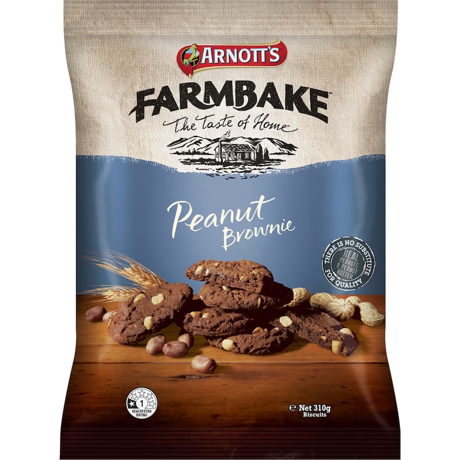 Arnotts Farmbake Cookies Peanut Brownies 310g