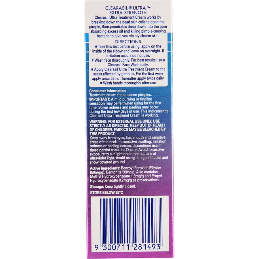 Clearasil Ultra Acne Treatment Cream 20g