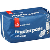 Essentials Pads Regular With Wings 16pack
