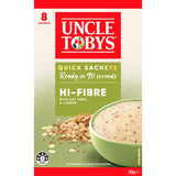 Uncle Tobys Oats Hi Fibre 8pack Sachets 320g
