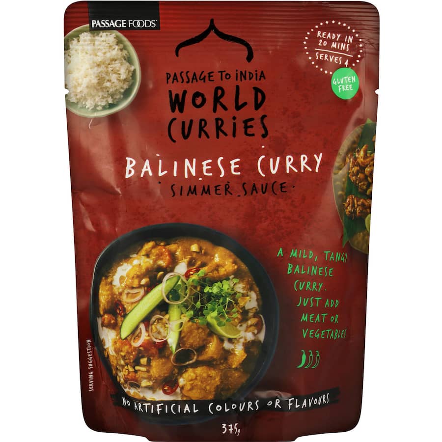 Passage To India Recipe Base Balinese Curry Pouch 375g