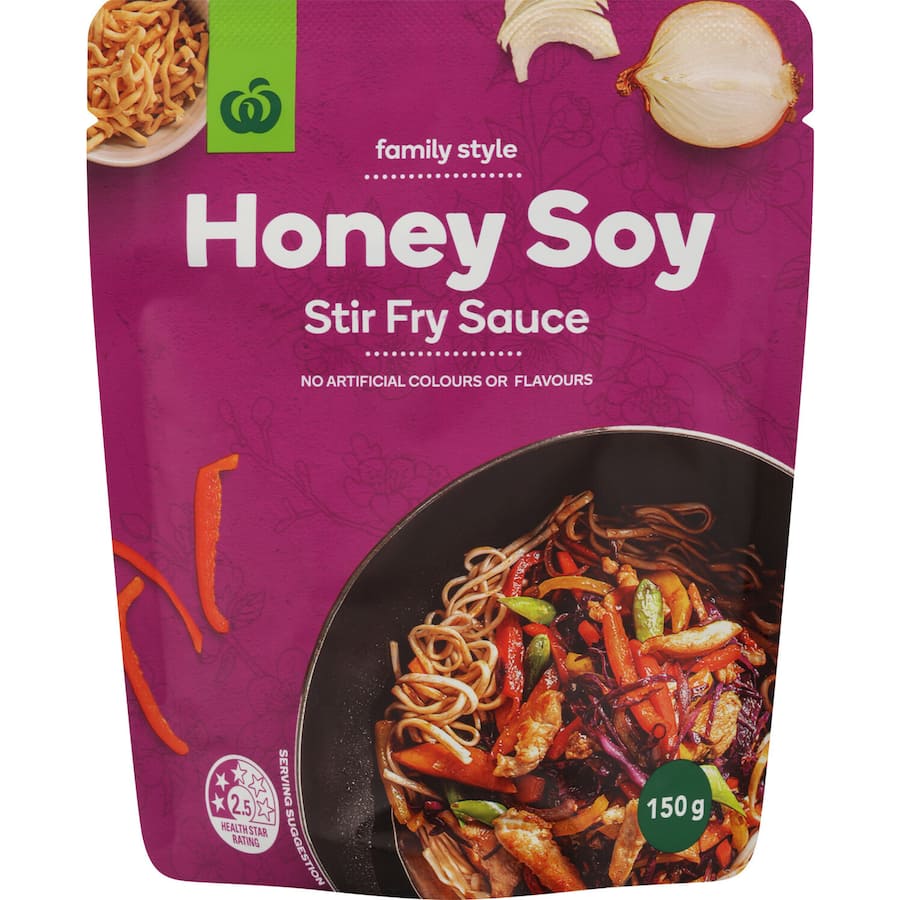 Woolworths Stir Fry Sauce Honey Soy Pouch 150g