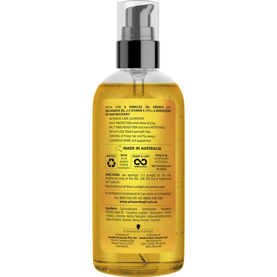 Schwarzkopf Extra Care Hair Treatment 6 Miracles Oil Essence 100mL