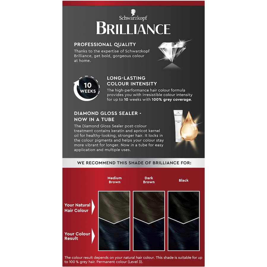 Schwarzkopf Brilliance Hair Colour 91 Blue Black 1pack