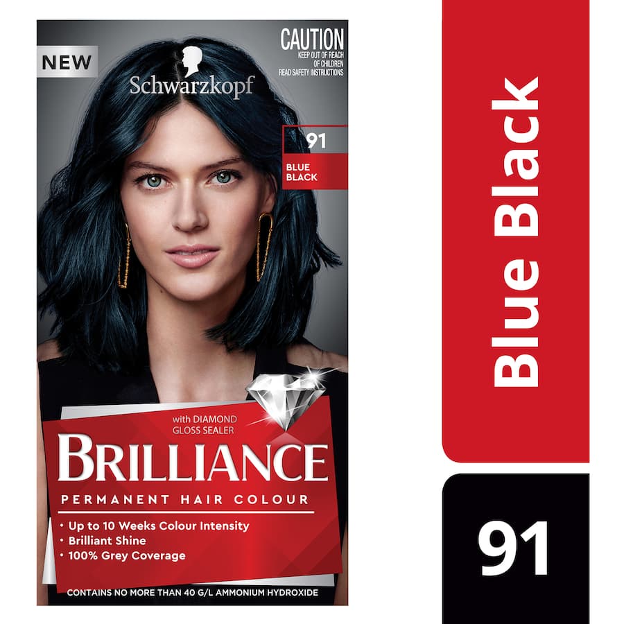 Schwarzkopf Brilliance Hair Colour 91 Blue Black 1pack