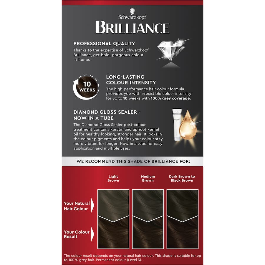 Schwarzkopf Brilliance Hair Colour 46 Coffee Brown 1pack