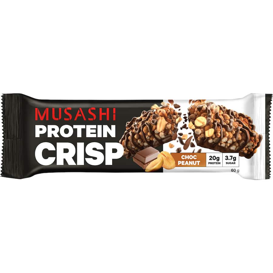 Musashi Protein Bar Crisp Choc Peanut 60g