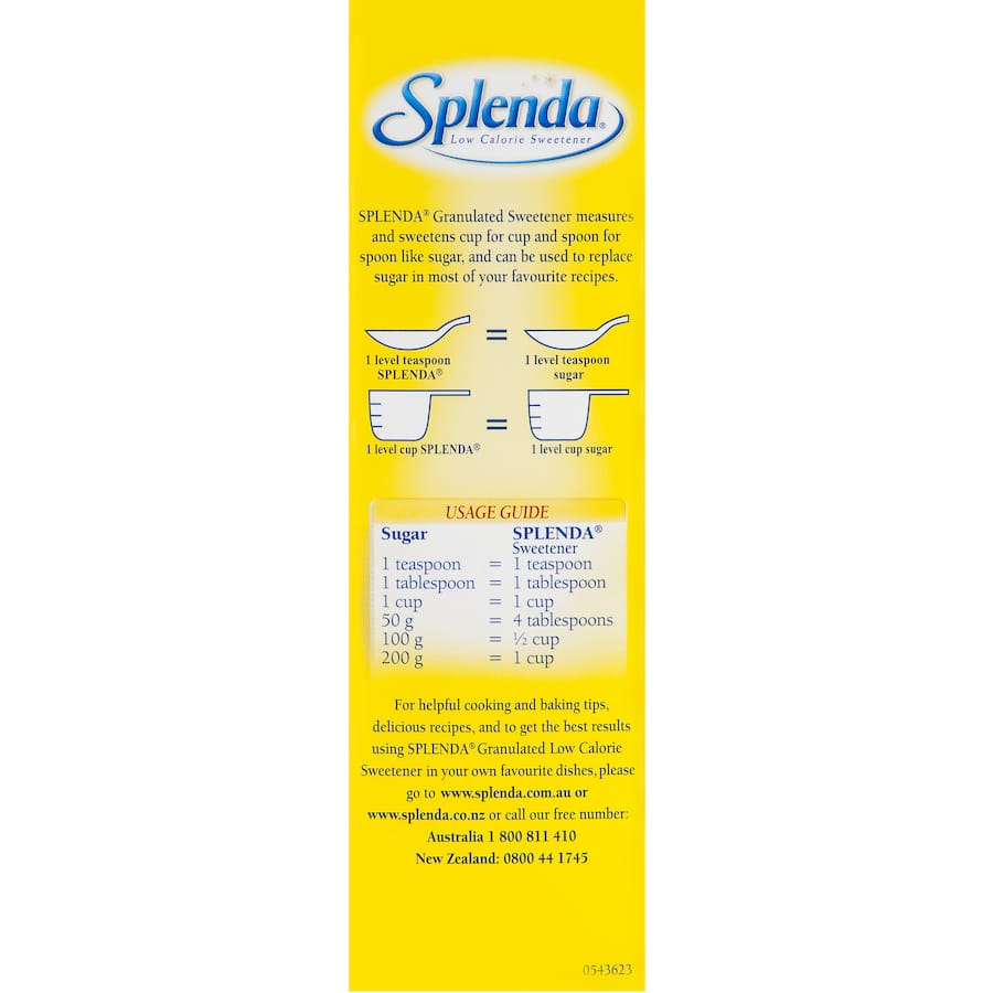 Splenda Sugar Substitute Granular Sweetener 120g