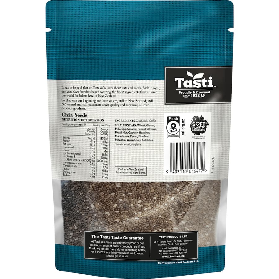 Tasti Chia Seeds  Resealable pouch 250g