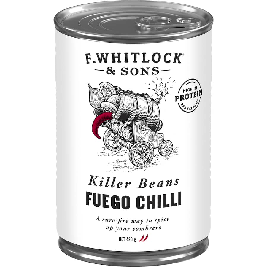 F Whitlock & Sons Killer Beans Fuego Chilli 420g