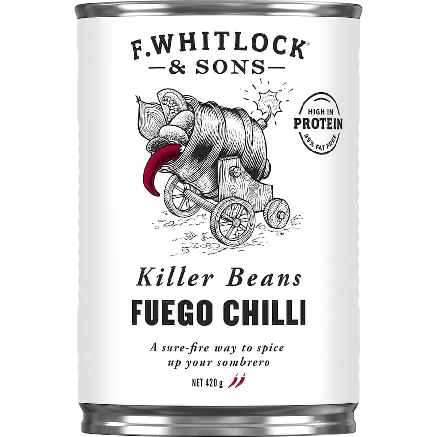 F Whitlock & Sons Killer Beans Fuego Chilli 420g