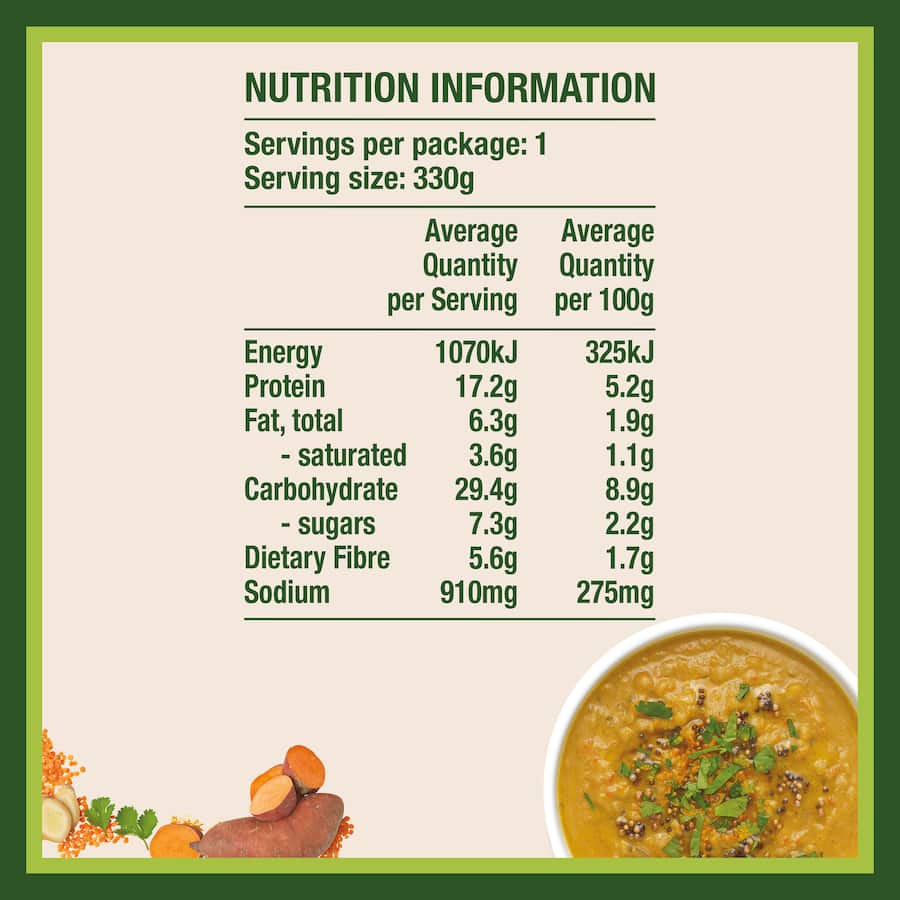 Wattie's Plant Proteinz Soup Lentil & Roasted Kumara Pouch 330g