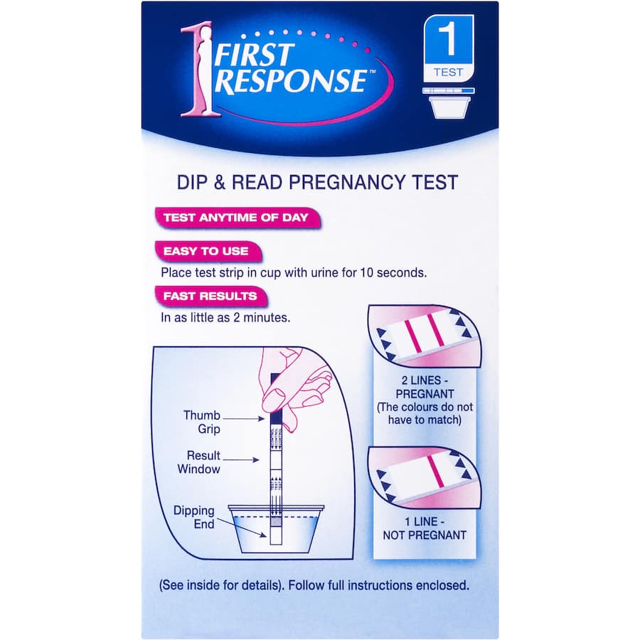 First Response Pregnancy Test Kit Dip And Read 1pack