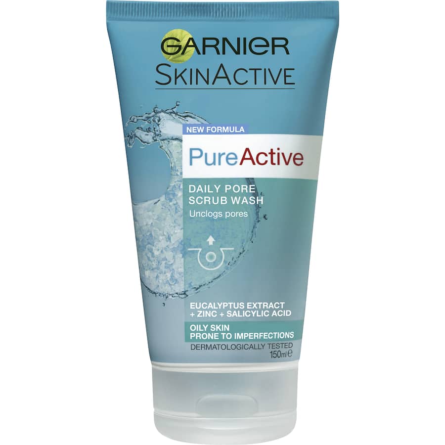 Garnier Skin Active Facial Cleanser Pure Daily Pore Scrub 150mL