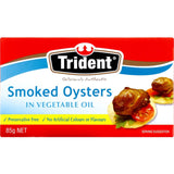 Trident Oysters Whole Smoked In Vege Oil Can 85g