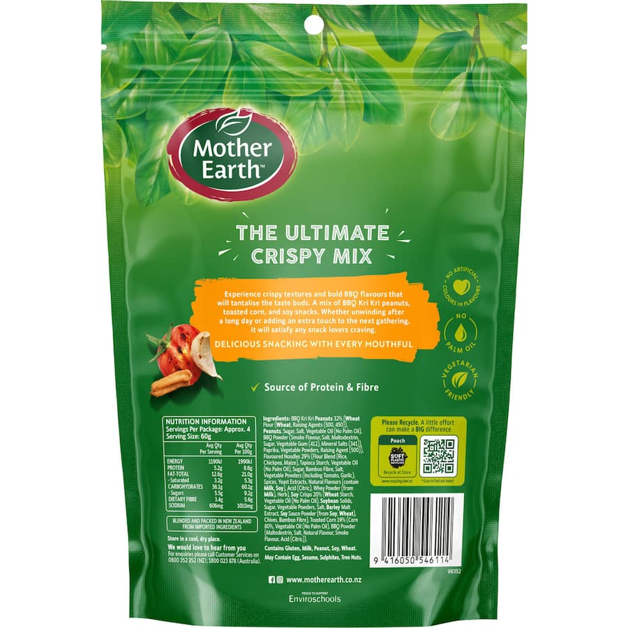 Mother Earth Crispy Mix Bbq 260g