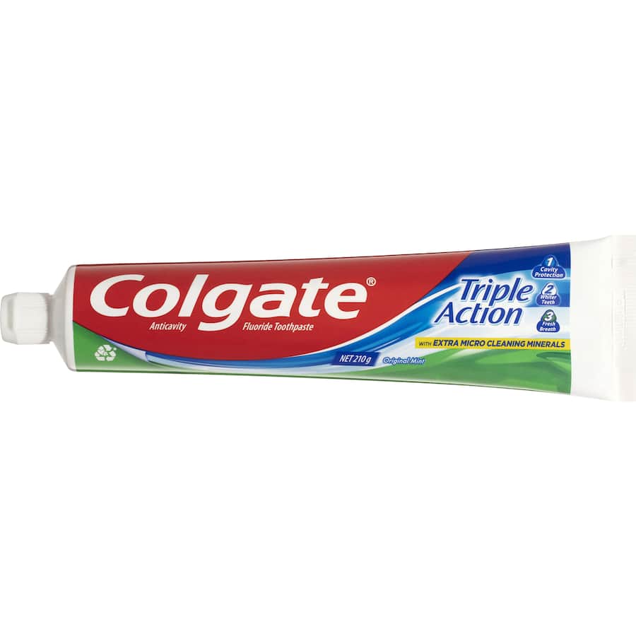 Colgate Triple Action Toothpaste Original Mint Value Pack 210g