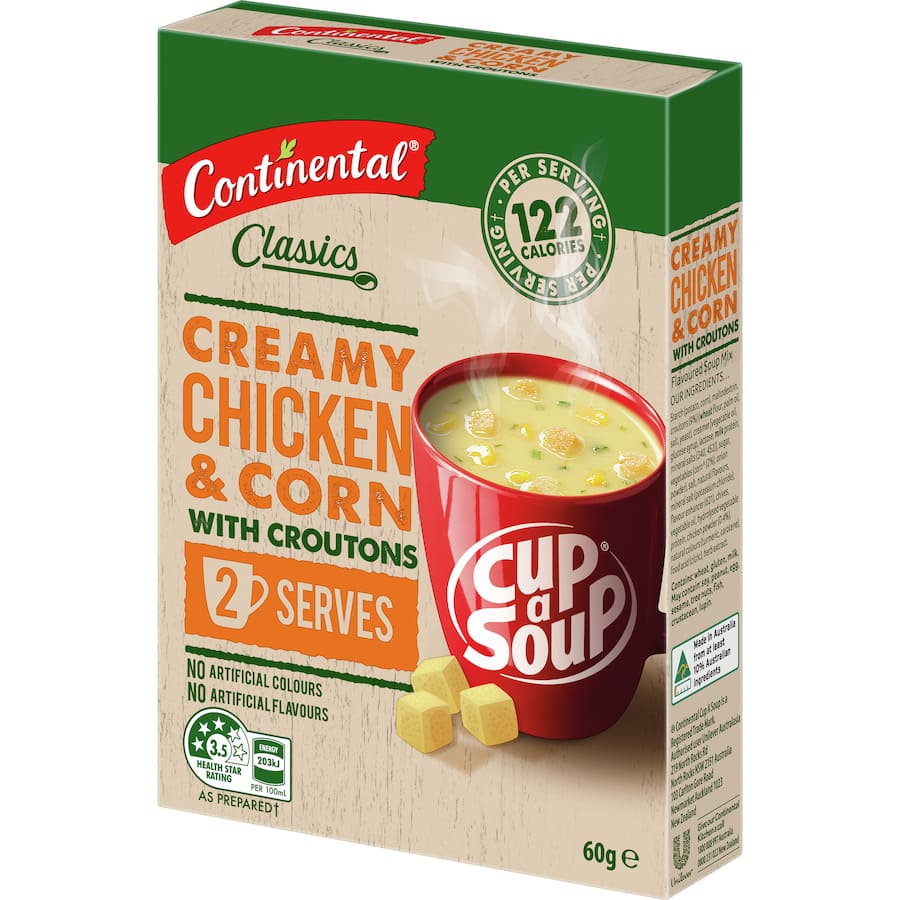 Continental Classics Cup A Soup Creamy Chicken & Corn With Croutons Pack 60g