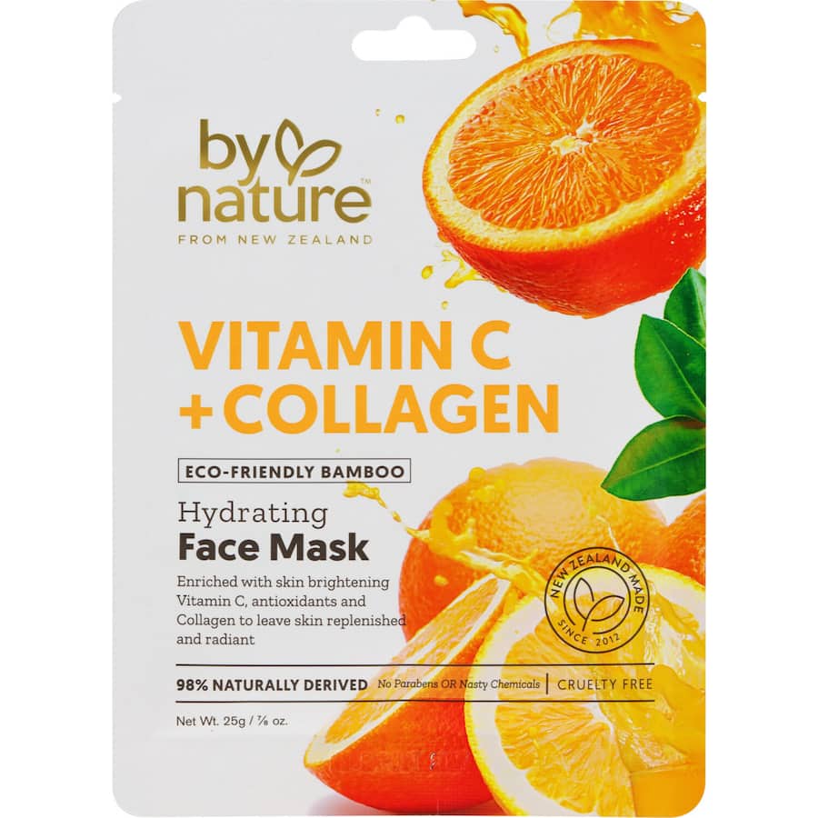By Nature Face Mask Vitamin C & Collagen 1pack