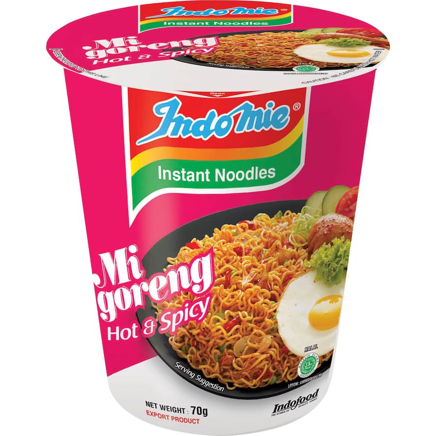 Indomie Instant Noodles Cup Mi Goreng Hot & Spicy 70g