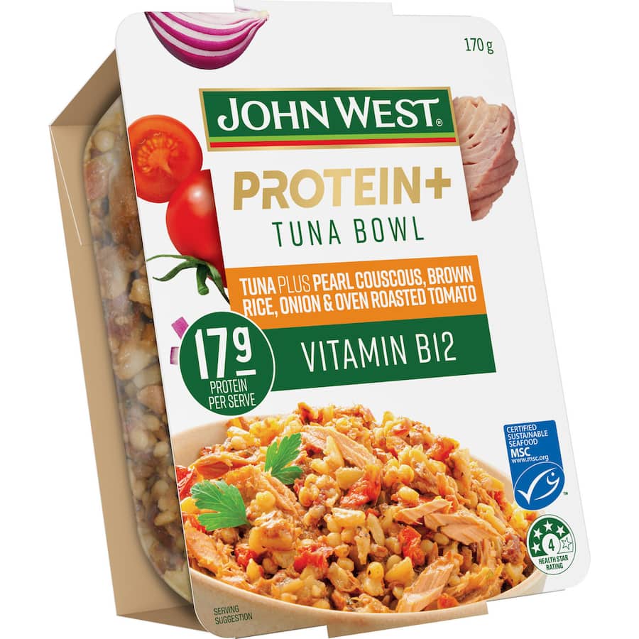 John West Protein+ Tuna Roasted Tomato & Onion Tray 170g
